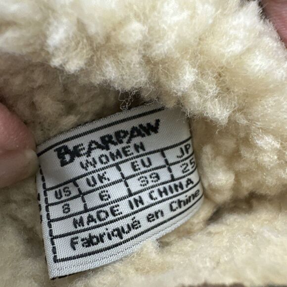 Bearpaw Amber Bootie Taupe Pull On Ankle Suede Patchwork Wool Sheepskin New W 8 - Picture 9 of 16